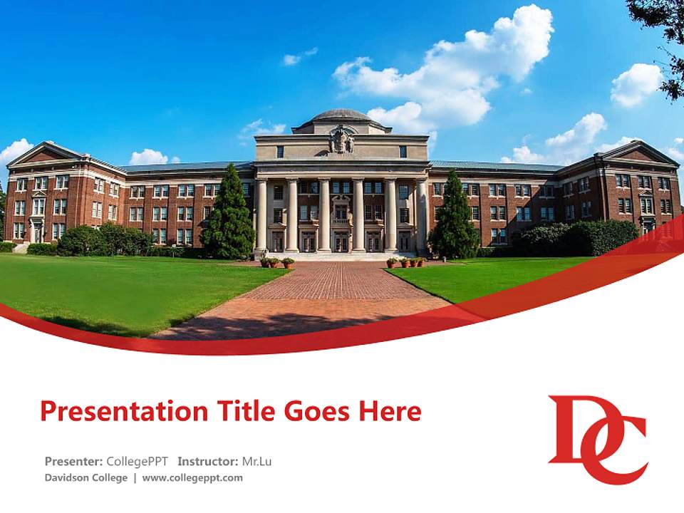 Davidson College Course/Courseware Creation PPT Template4:3 ratio PPT effect preview image5