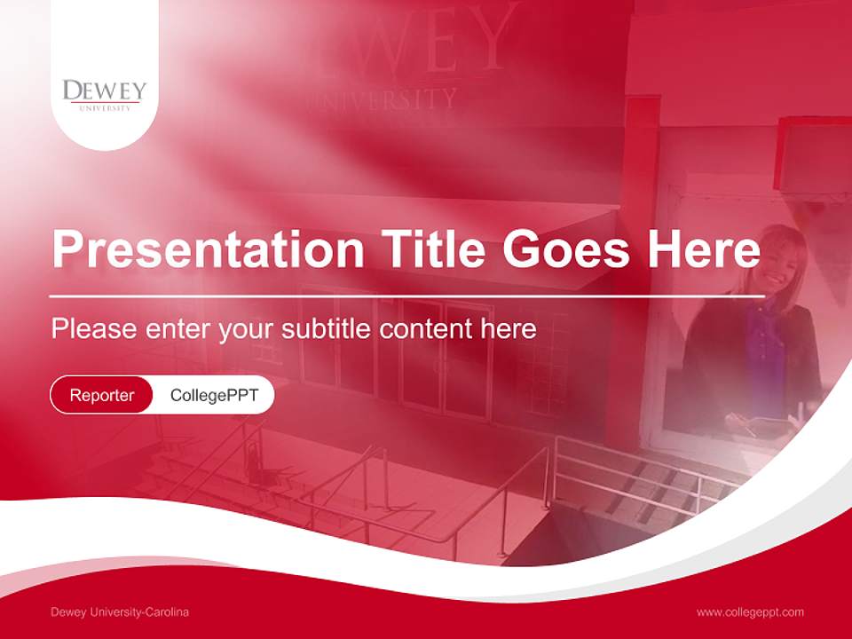 Dewey University-Carolina Lecture Sharing and Networking Event PPT Template4:3 ratio PPT effect preview image4