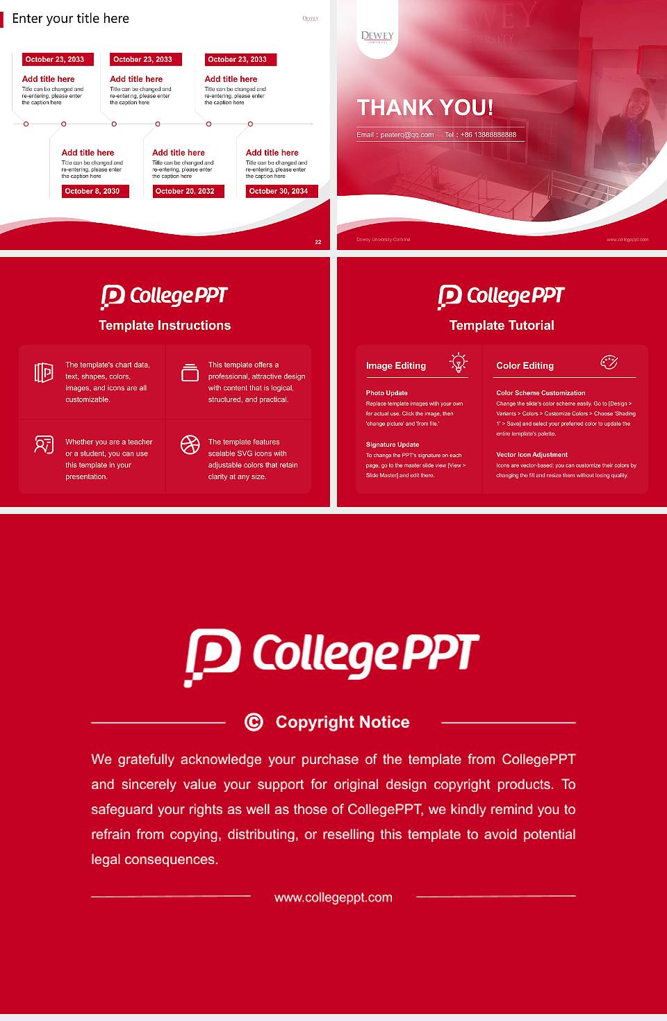 Dewey University-Carolina Lecture Sharing and Networking Event PPT Template4:3 ratio PPT effect preview image4