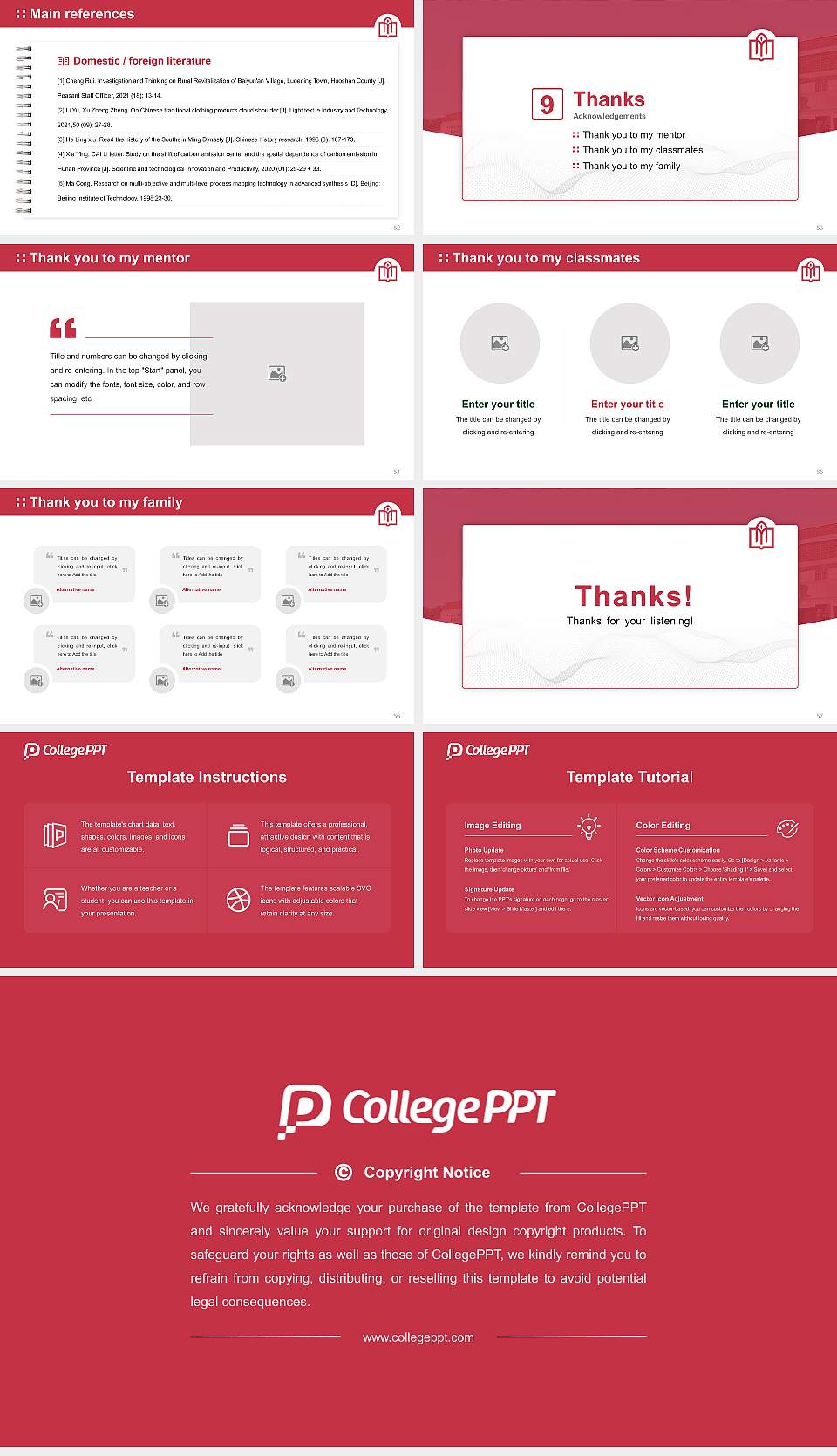 Desales University Graduation Thesis Defense PPT Template16:9 ratio PPT effect preview image7