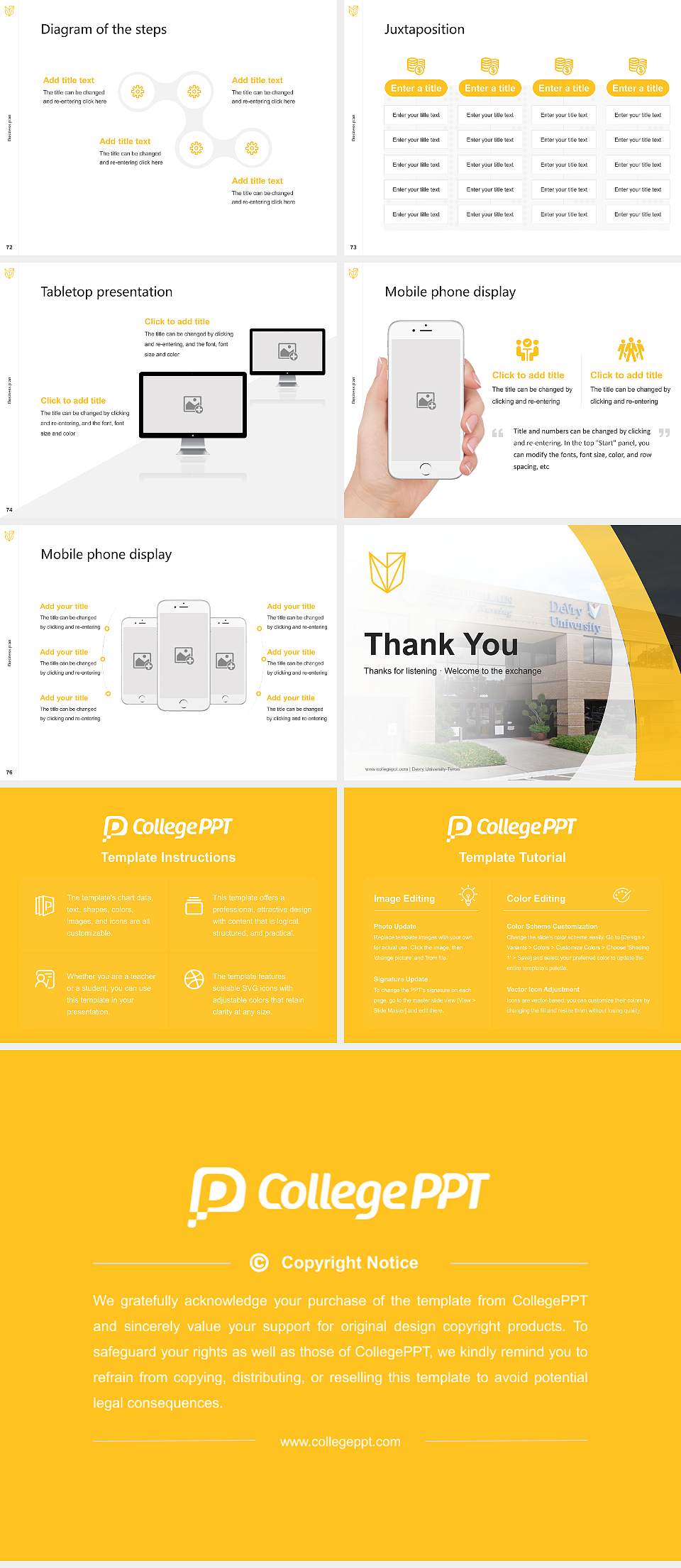 Devry University-Texas Competition/Entrepreneurship Contest PPT Template4:3 ratio PPT effect preview image9