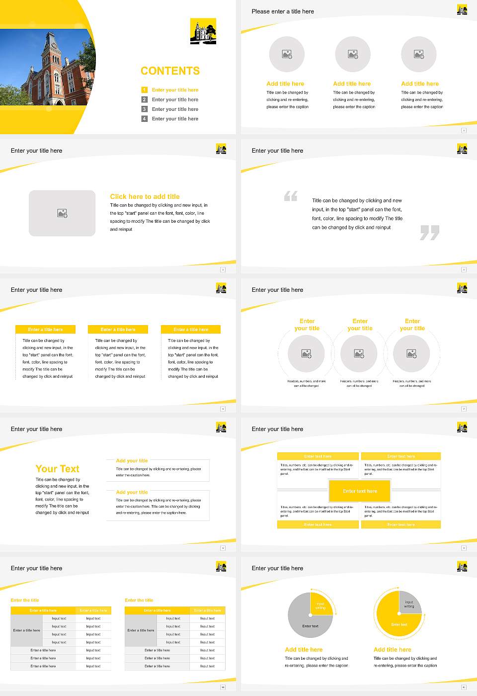 Depauw University Course/Courseware Creation PPT Template16:9 ratio PPT effect preview image2