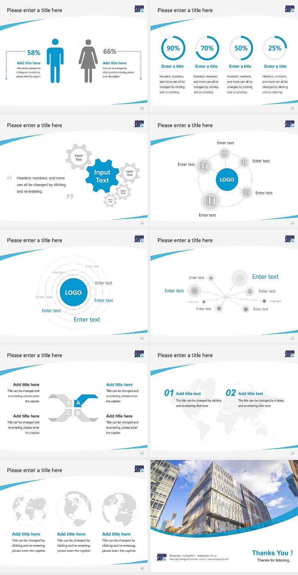 John Jay College of Criminal Justice Course/Courseware Creation PPT Template4:3 ratio PPT effect preview image4