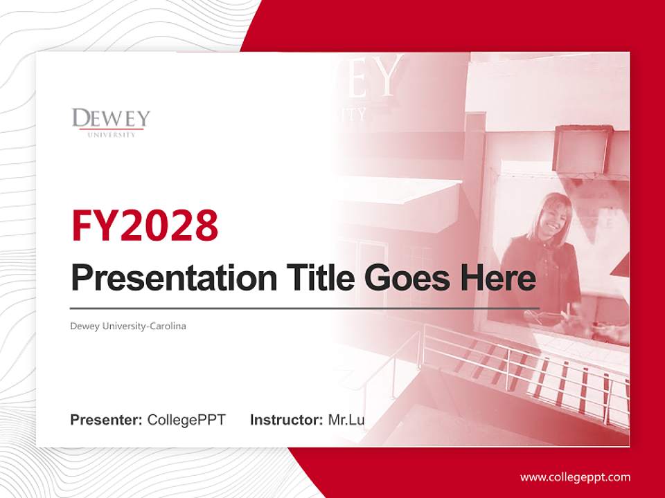 Dewey University-Carolina Academic Presentation/Research Findings Report PPT Template4:3 ratio PPT effect preview image5