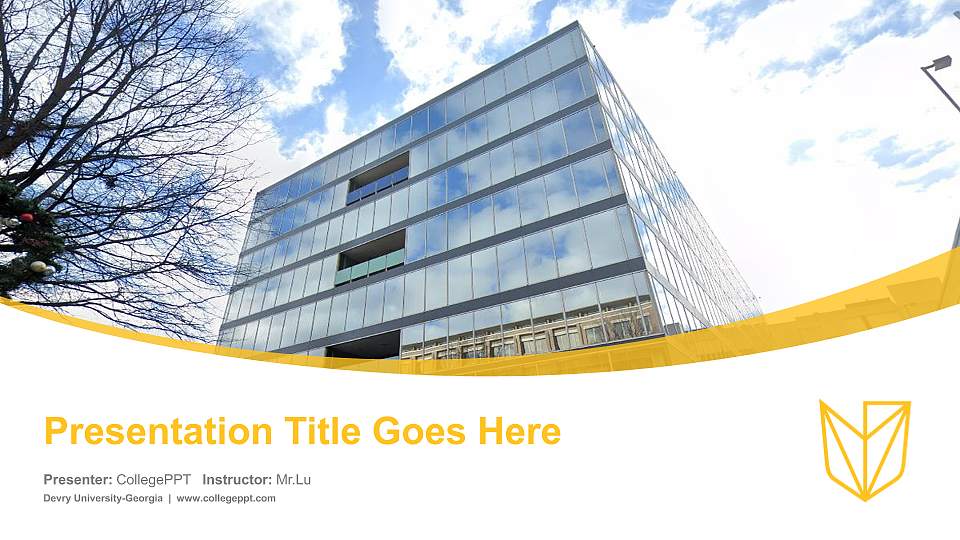 Devry University-Georgia Course/Courseware Creation PPT Template16:9 ratio PPT effect preview image