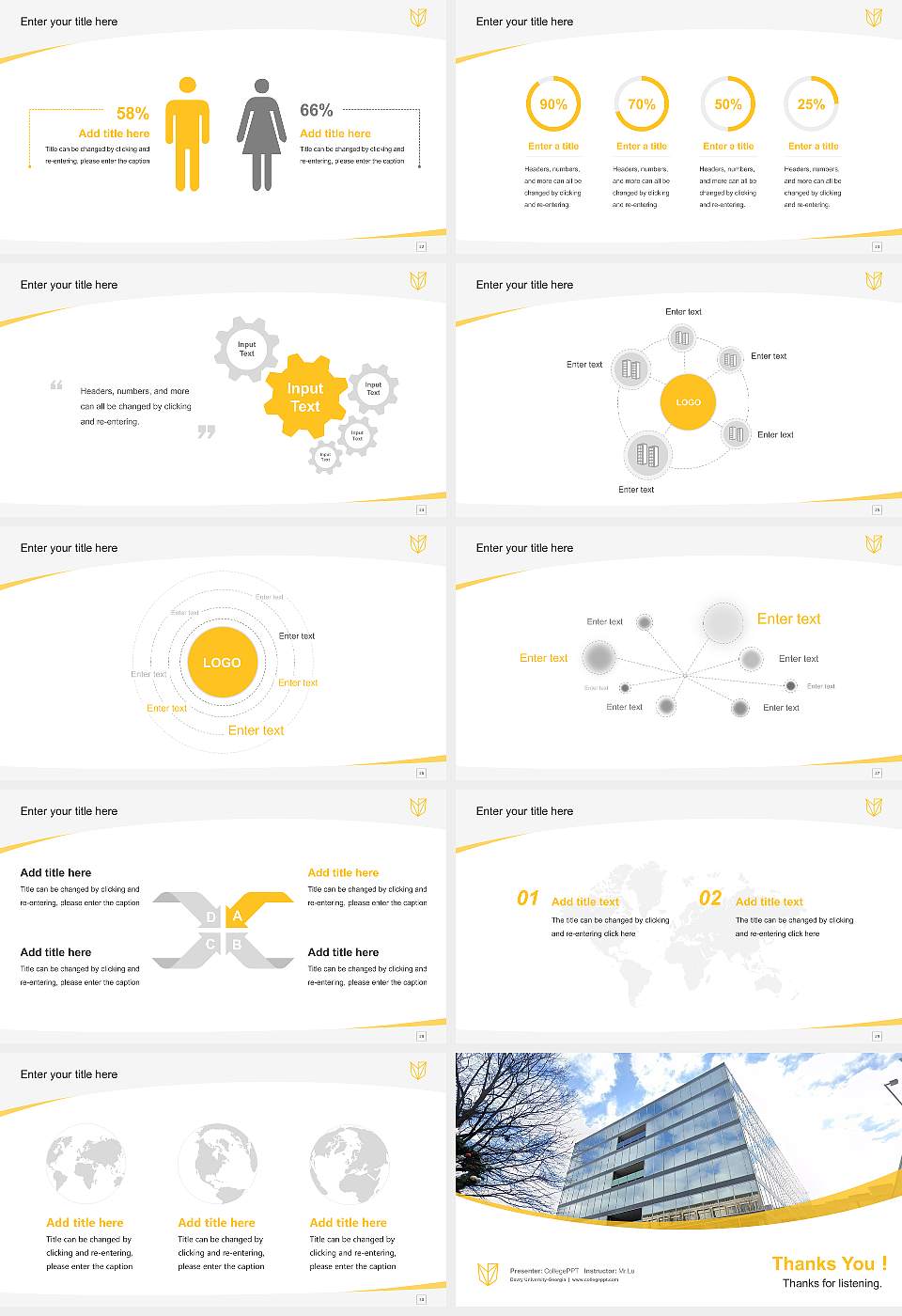 Devry University-Georgia Course/Courseware Creation PPT Template16:9 ratio PPT effect preview image4