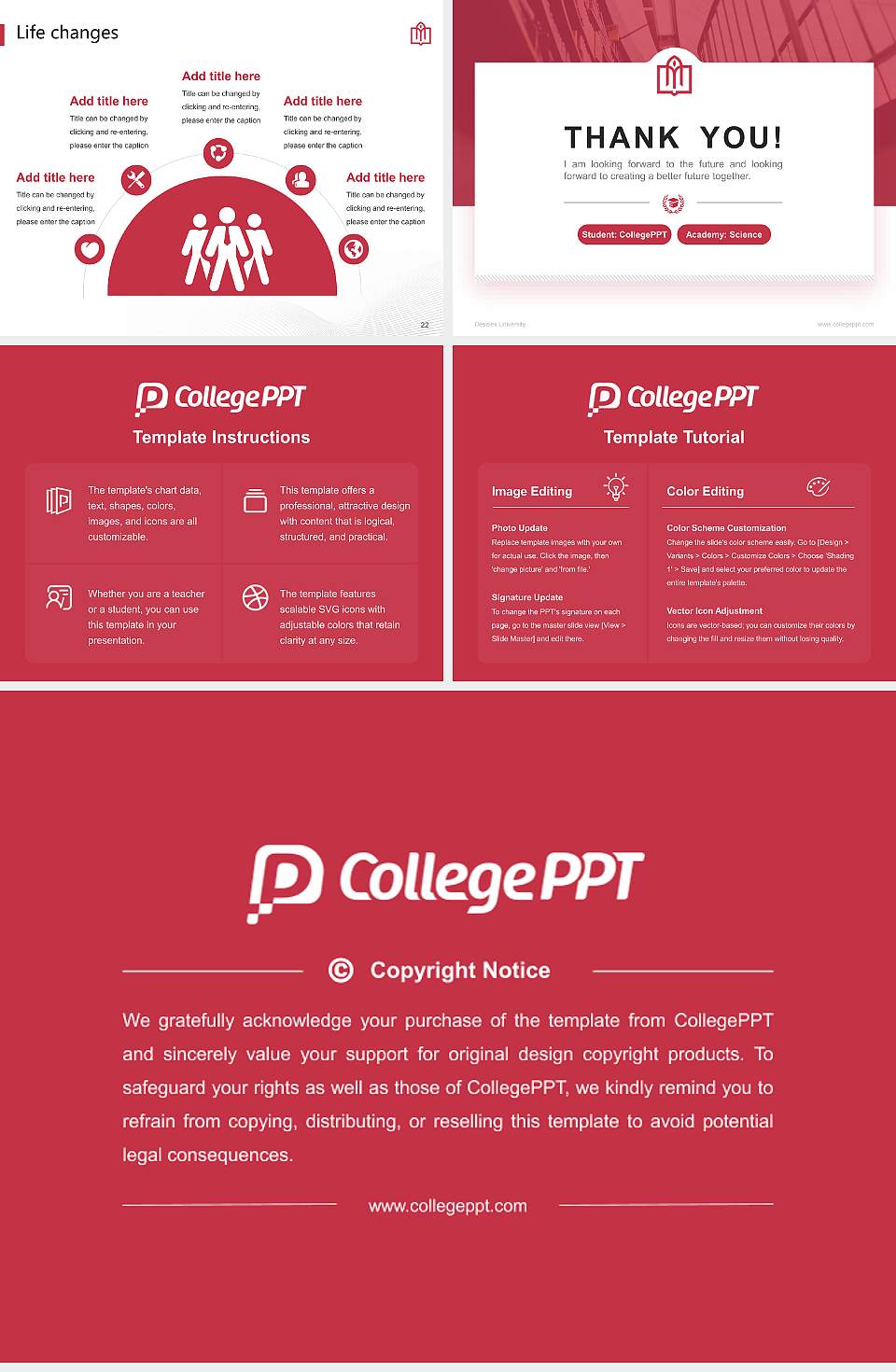Desales University National Scholarship Defense PPT Template4:3 ratio PPT effect preview image4