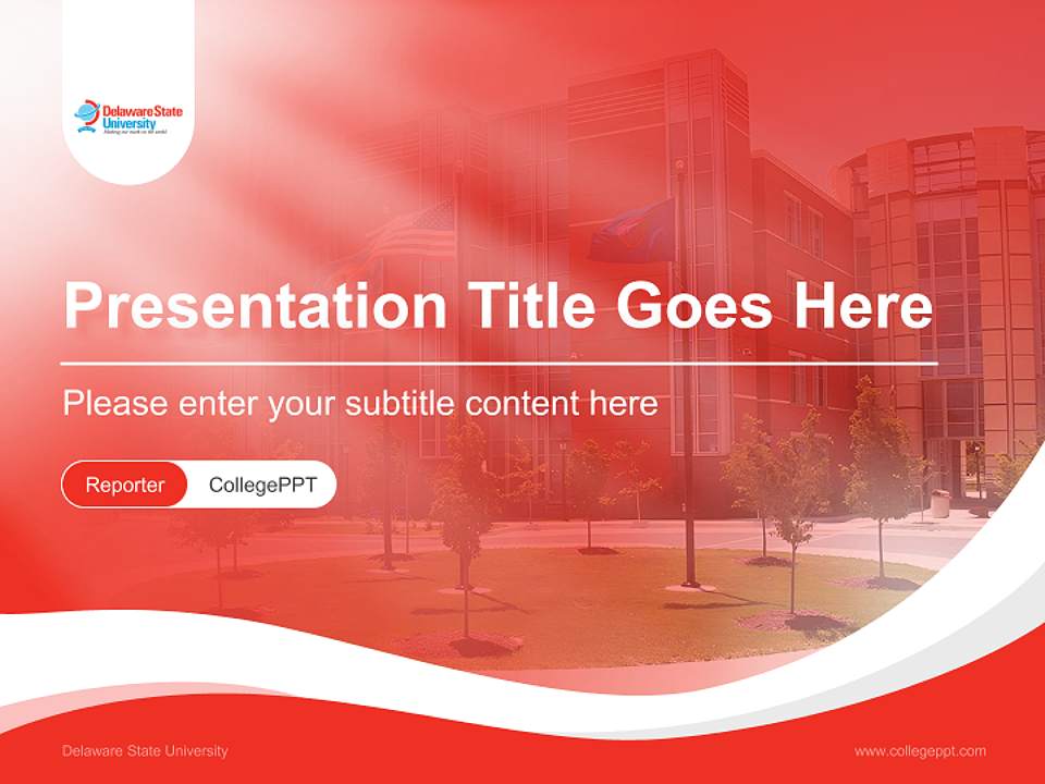 Delaware State University Lecture Sharing and Networking Event PPT Template4:3 ratio PPT effect preview image4