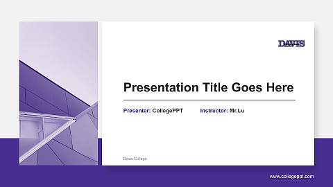 Davis College General Purpose PPT Template