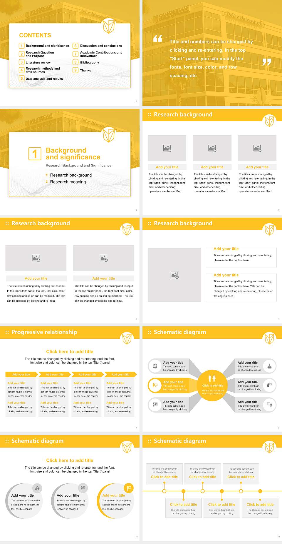 Devry University-Florida Graduation Thesis Defense PPT Template4:3 ratio PPT effect preview image2
