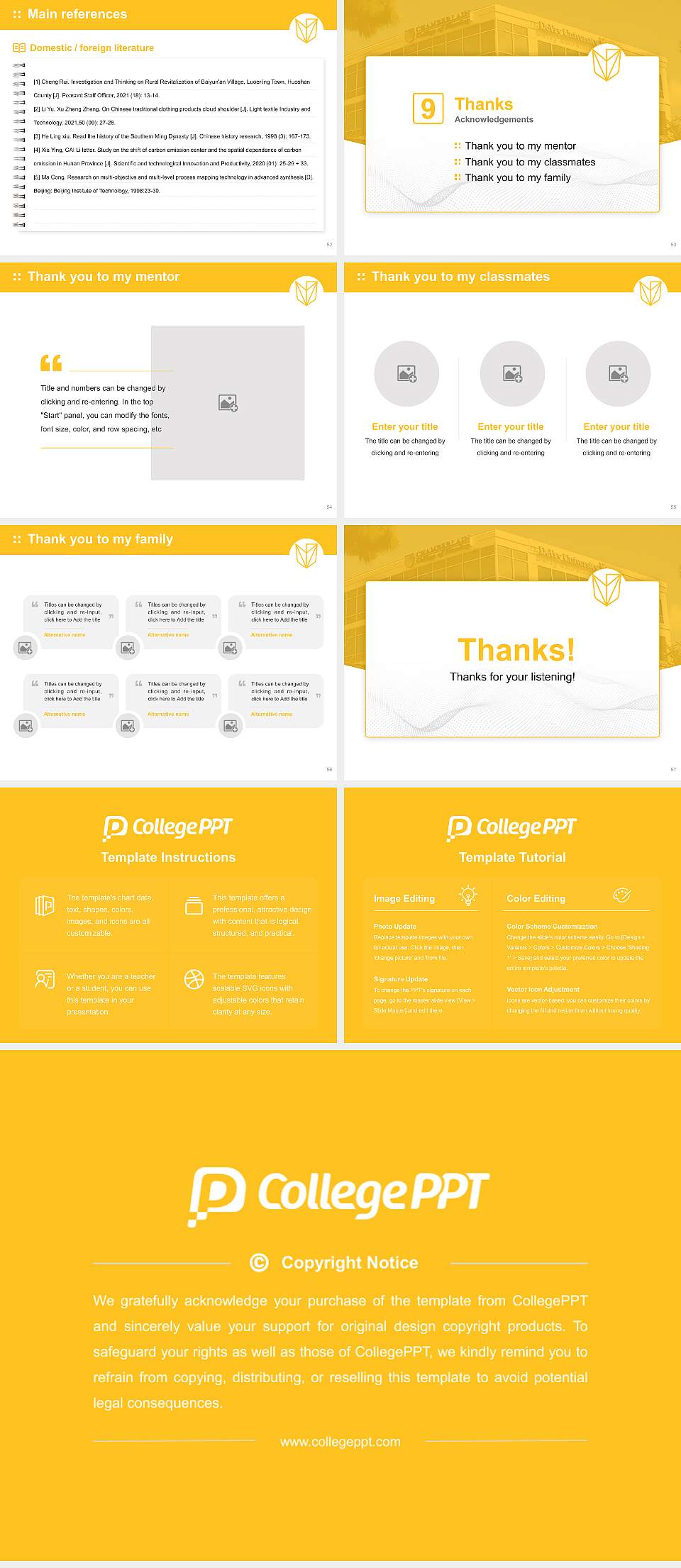 Devry University-Florida Graduation Thesis Defense PPT Template4:3 ratio PPT effect preview image7