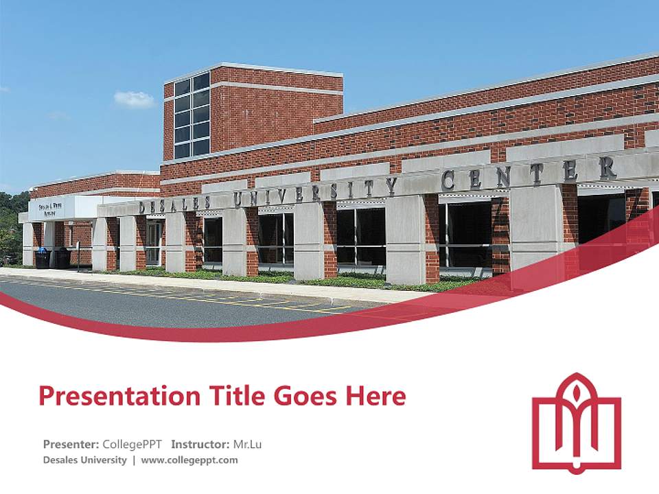 Desales University Course/Courseware Creation PPT Template4:3 ratio PPT effect preview image5