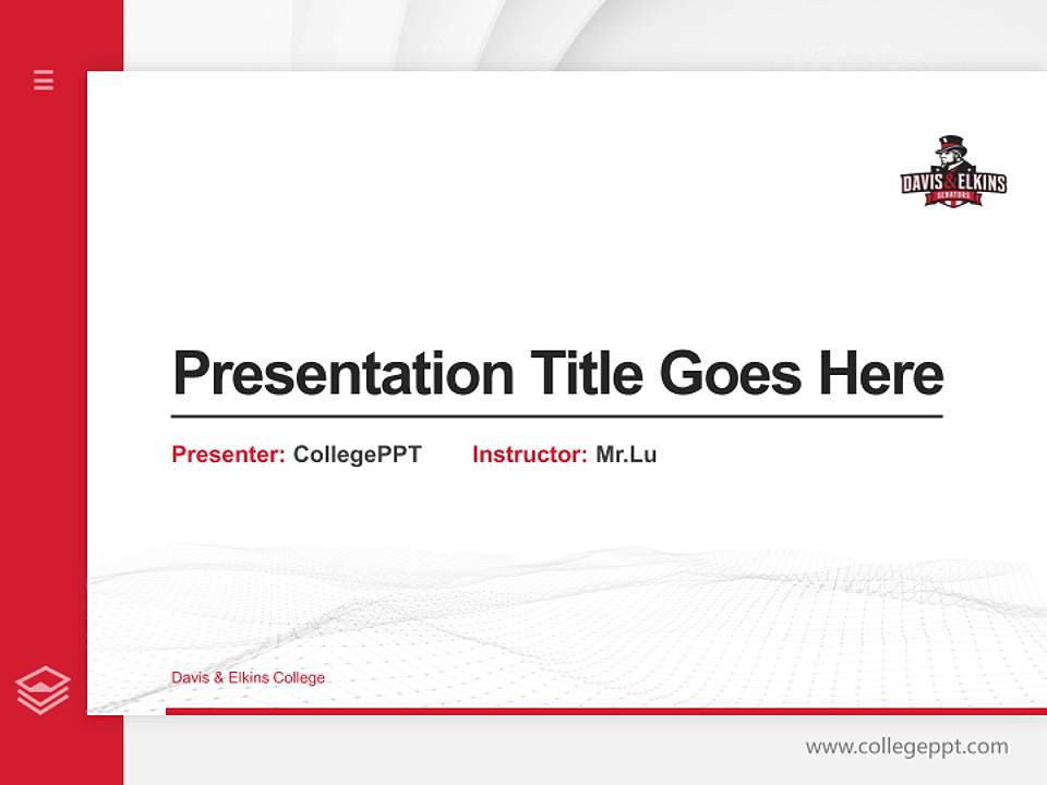 Davis & Elkins College Thesis Proposal/Graduation Defense PPT Template4:3 ratio PPT effect preview image5