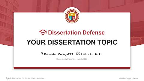Divine Mercy University Graduation Thesis Defense PPT Template