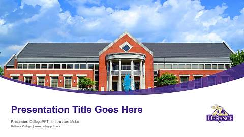 Defiance College Course/Courseware Creation PPT Template