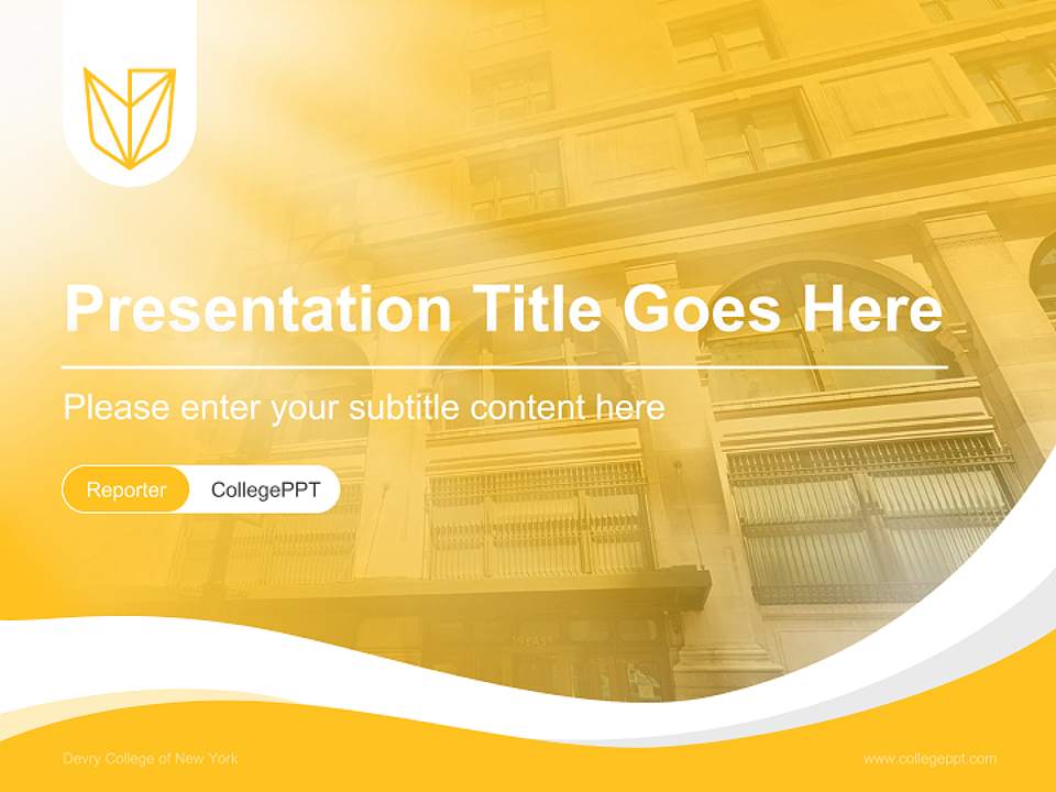 Devry College of New York Lecture Sharing and Networking Event PPT Template4:3 ratio PPT effect preview image4