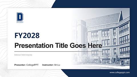 Dickinson State University Academic Presentation/Research Findings Report PPT Template
