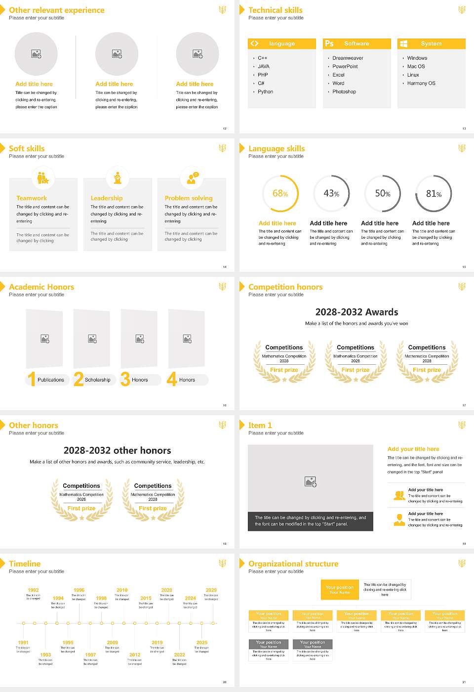 Devry University-Florida Resume PPT Template16:9 ratio PPT effect preview image3