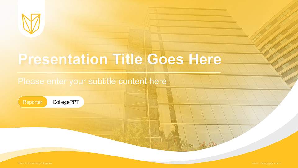 Devry University-Virginia Lecture Sharing and Networking Event PPT Template16:9 ratio PPT effect preview image