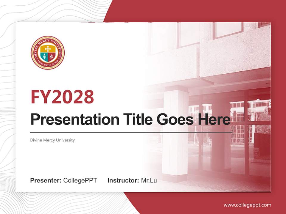 Divine Mercy University Academic Presentation/Research Findings Report PPT Template4:3 ratio PPT effect preview image5