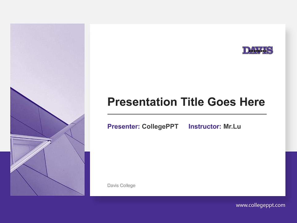 Davis College General Purpose PPT Template4:3 ratio PPT effect preview image6
