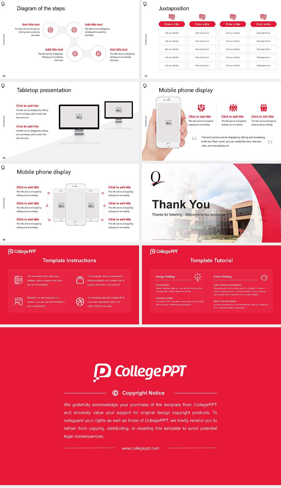 Queens College Competition/Entrepreneurship Contest PPT Template16:9 ratio PPT effect preview image9