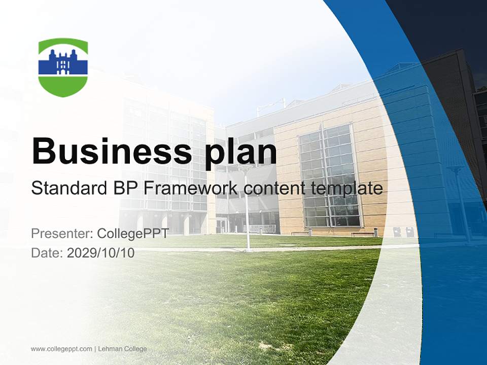 Lehman College Competition/Entrepreneurship Contest PPT Template4:3 ratio PPT effect preview image9