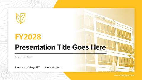 Devry University-Florida Academic Presentation/Research Findings Report PPT Template