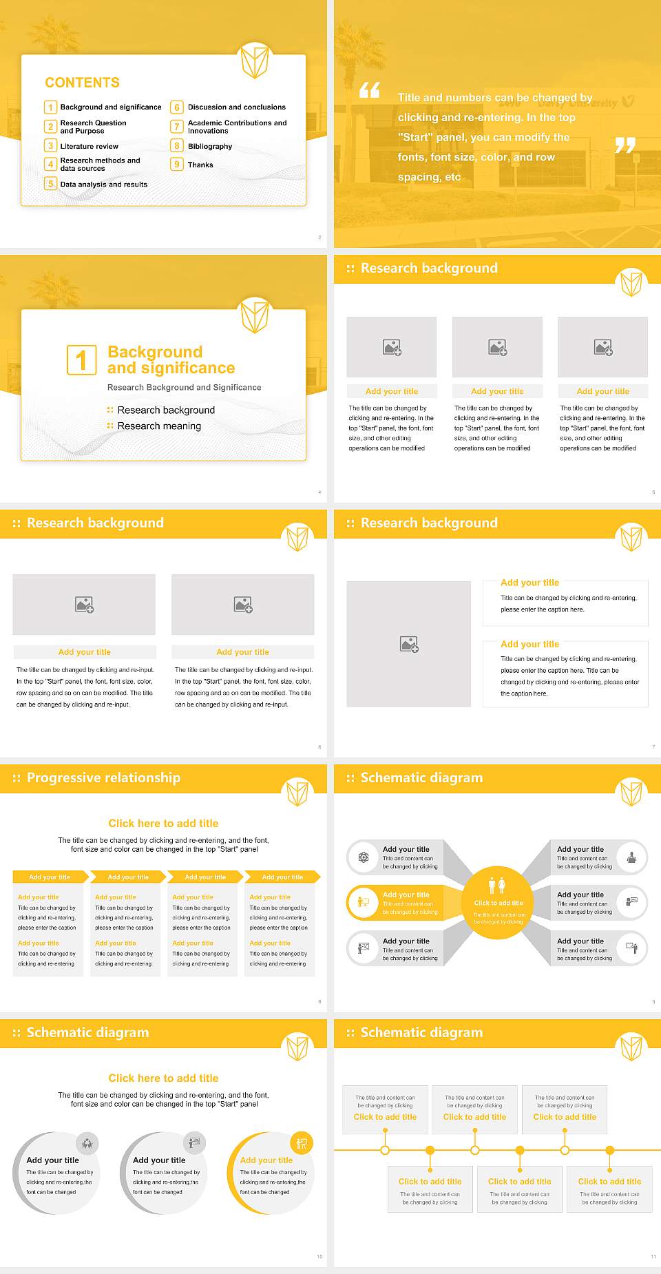 Devry University-Nevada Graduation Thesis Defense PPT Template4:3 ratio PPT effect preview image2