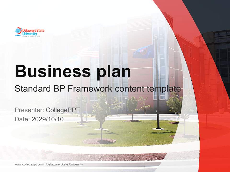Delaware State University Competition/Entrepreneurship Contest PPT Template4:3 ratio PPT effect preview image9