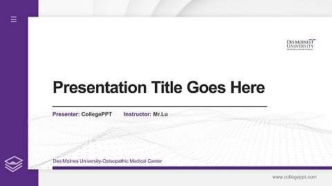 Des Moines University-Osteopathic Medical Center Thesis Proposal/Graduation Defense PPT Template