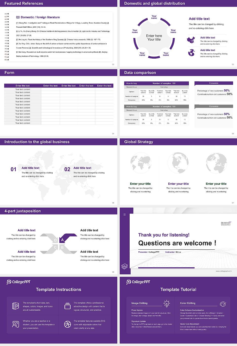Des Moines University-Osteopathic Medical Center Thesis Proposal/Graduation Defense PPT Template16:9 ratio PPT effect preview image4