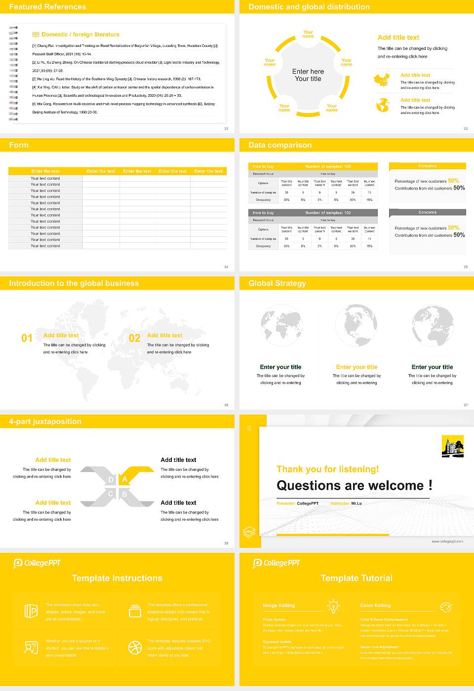 Depauw University Thesis Proposal/Graduation Defense PPT Template16:9 ratio PPT effect preview image4