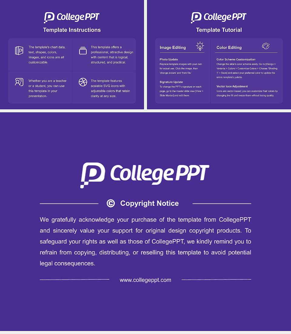Davis College Course/Courseware Creation PPT Template4:3 ratio PPT effect preview image5