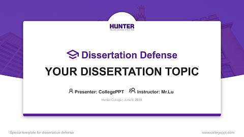 Hunter College Graduation Thesis Defense PPT Template