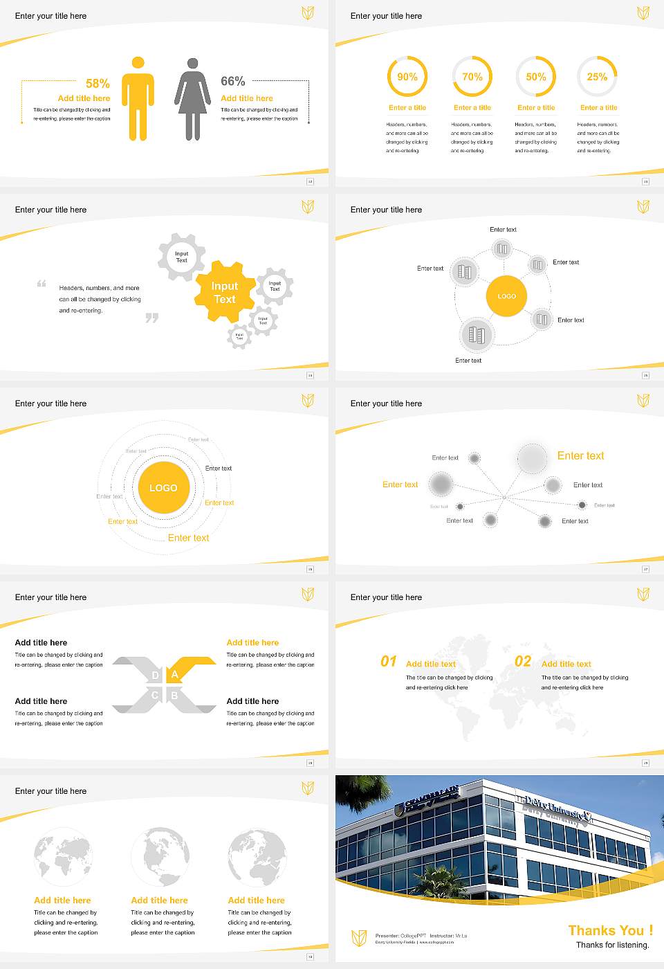 Devry University-Florida Course/Courseware Creation PPT Template16:9 ratio PPT effect preview image4