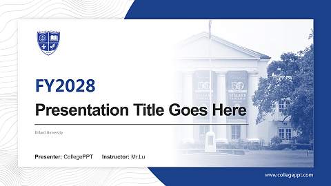 Dillard University Academic Presentation/Research Findings Report PPT Template