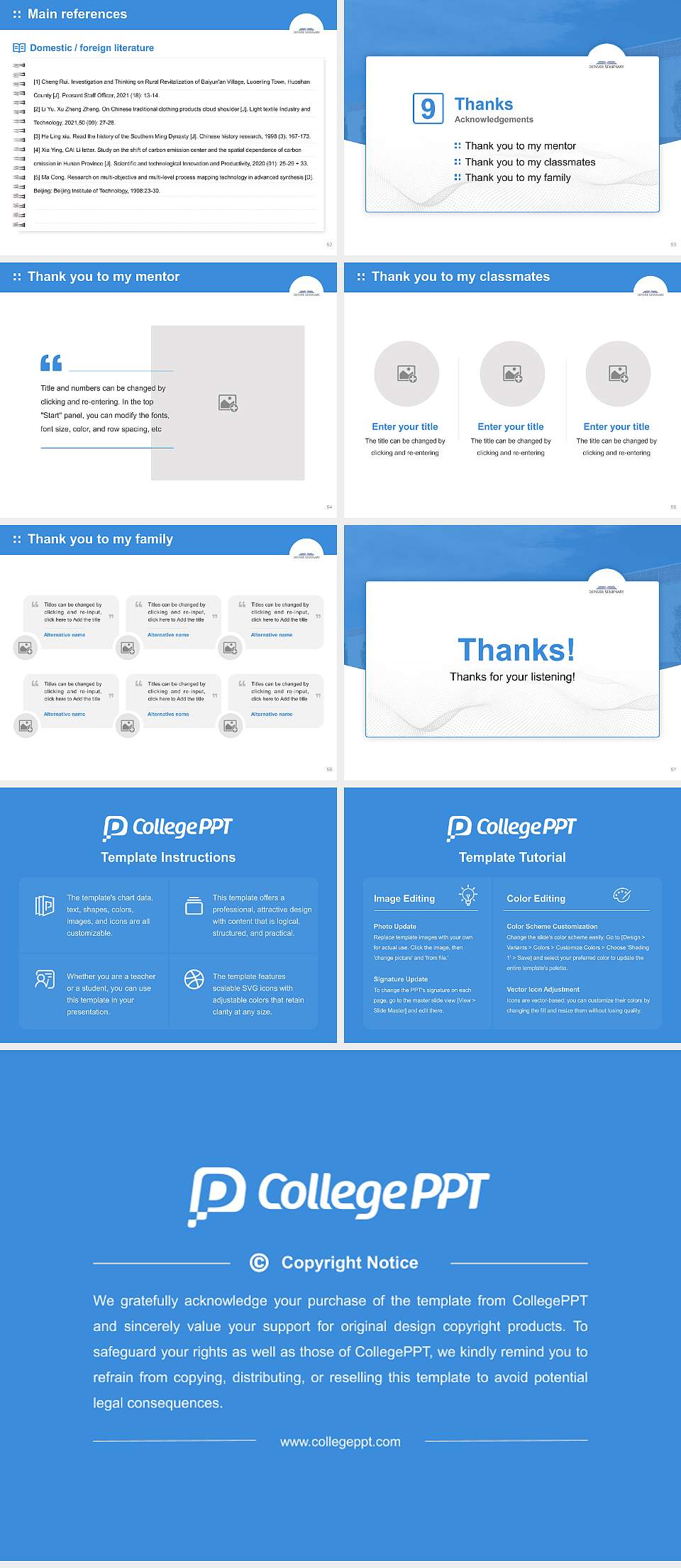 Denver Seminary Graduation Thesis Defense PPT Template4:3 ratio PPT effect preview image7