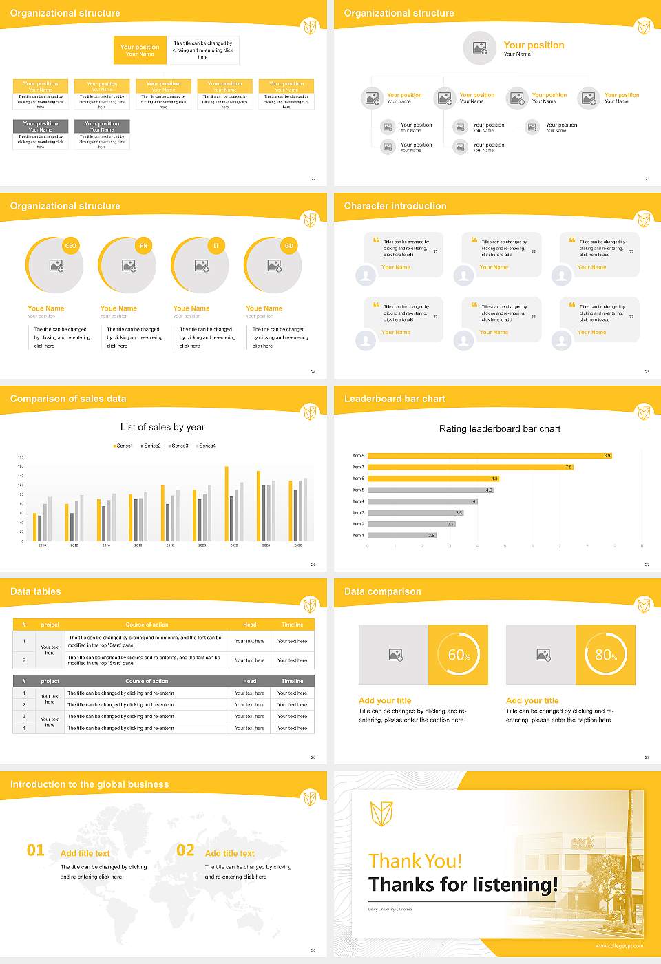 Devry University-California Academic Presentation/Research Findings Report PPT Template16:9 ratio PPT effect preview image4
