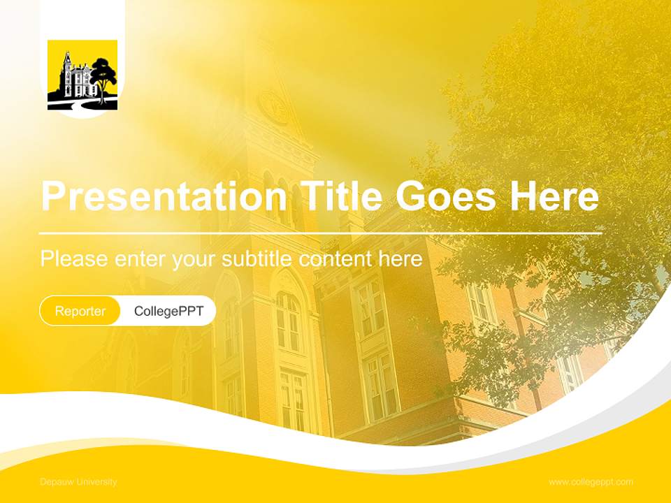 Depauw University Lecture Sharing and Networking Event PPT Template4:3 ratio PPT effect preview image4