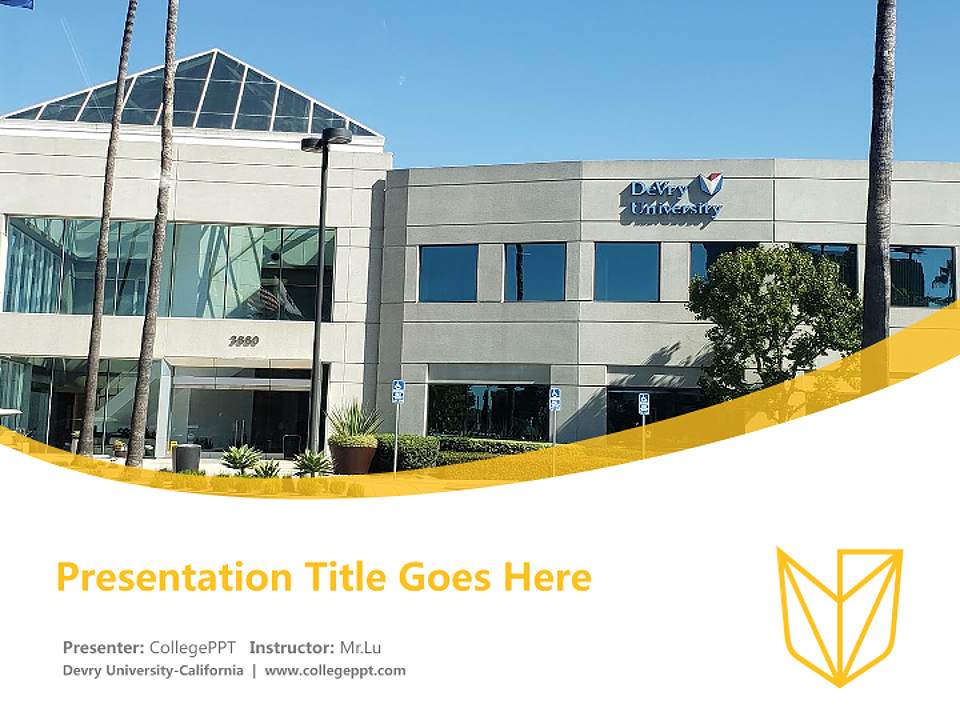 Devry University-California Course/Courseware Creation PPT Template4:3 ratio PPT effect preview image5