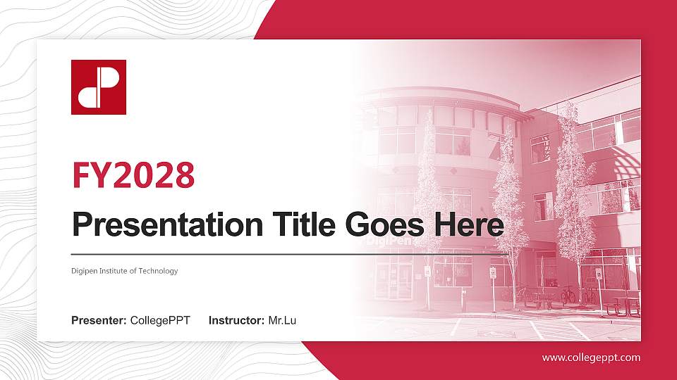 Digipen Institute of Technology Academic Presentation/Research Findings Report PPT Template16:9 ratio PPT effect preview image