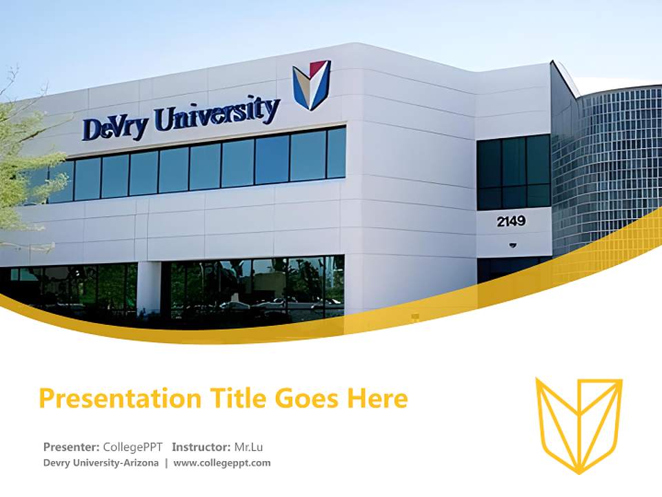 Devry University-Arizona Course/Courseware Creation PPT Template4:3 ratio PPT effect preview image5