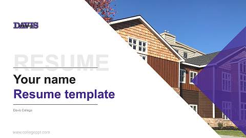 Davis College Resume PPT Template