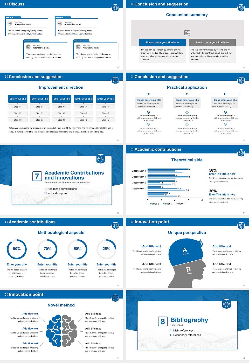 Depaul University Graduation Thesis Defense PPT Template16:9 ratio PPT effect preview image6