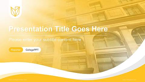 Devry College of New York Lecture Sharing and Networking Event PPT Template