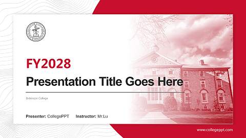 Dickinson College Academic Presentation/Research Findings Report PPT Template