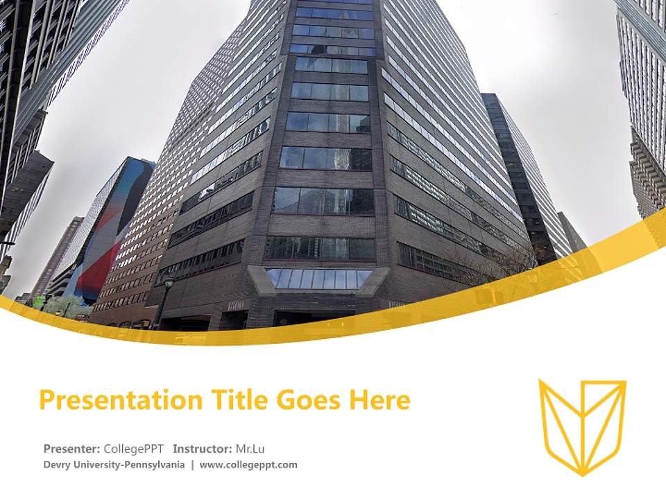 Devry University-Pennsylvania Course/Courseware Creation PPT Template4:3 ratio PPT effect preview image5