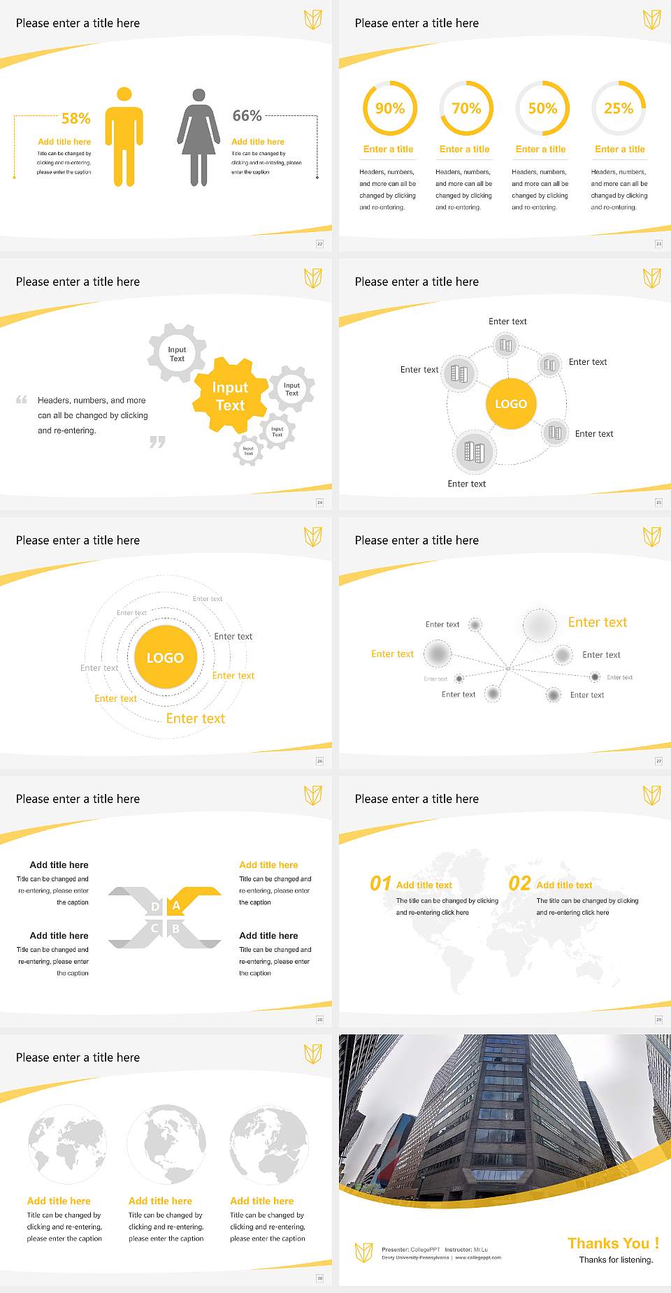 Devry University-Pennsylvania Course/Courseware Creation PPT Template4:3 ratio PPT effect preview image4