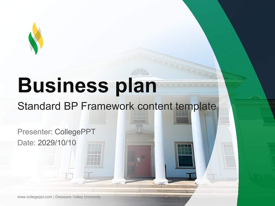 Delaware Valley University Competition/Entrepreneurship Contest PPT Template4:3 ratio PPT effect preview image9
